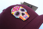 Hikuri Cap Guinda Curva - Calavera