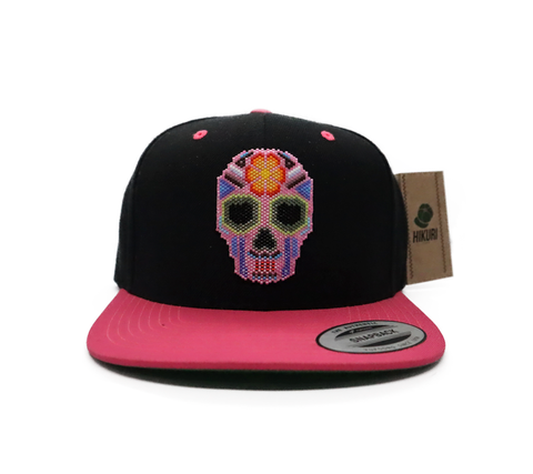 Hikuri Cap Negro/Rosa - Calavera