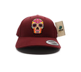 Hikuri Cap Guinda Curva - Calavera